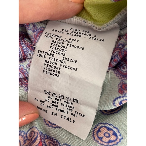 Etro Multicolor Mixed Print Shift Dress, Size Small* (Please see below) - Picture 13 of 16